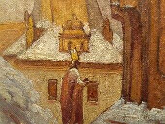 Obraz, Praha Karlův most, olej plátno 50x35 - 5