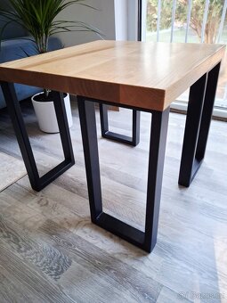 Konferenční stůl, odkládací, dub - 5