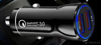 CL USB rychlonabíječky do auta, s LCD, podsvícením, QuickCh3 - 5