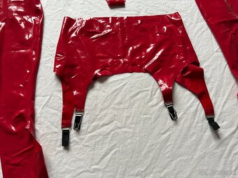 Latexový set oblečení - červený (LatexVogue) - 5