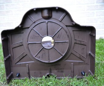 Zahradní kovová výlevka - kašna 83 cm MUŠLE -hnědá - 5