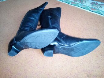 Dámské kožené vysoké boty - 5