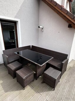 Zahradní sedací souprava umělý ratan, NEVYBALENÉ POLŠTÁŘE - 5