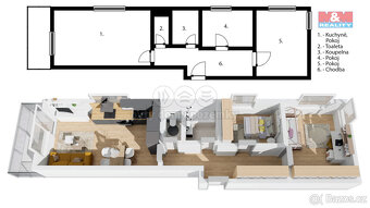Prodej bytu 3+kk, 68 m², Praha, ul. Černodolská - 5