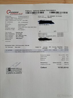 Prodám kola Ford S-max, zánovní zimní pneu Dunlop 215/60/16 - 5