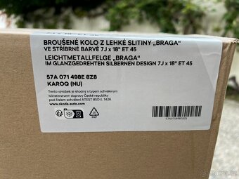 Prodám 4ks nových orig. alu kol Škoda BRAGA - Karoq + Ateca - 5