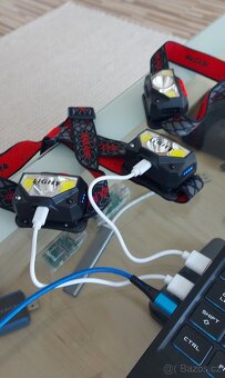 Čelová svítilna COB-LED+červené světlo,ultralehká,vodotěsná. - 5