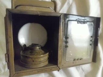 Původní Starožitná Karbidová Vojenská Lampa AFRIKAKORPS - 5