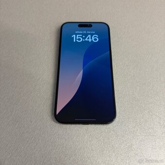 iPhone 15 Pro 256GB blue titan, pěkný stav, rok záruka - 5