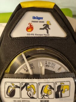 DRÄGER PARAT 5520 úniková, vyváděcí maska s kuklou - Nová - 5