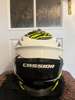 Motokrosová přilba Cassida Cross Cup Two bílo-černo-žlutá - 5