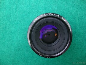 Objektiv SMC Pentax - A 1:2 50mm pěkný plně funkční clona - 5