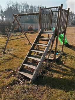 Dětská zahradní skluzavka s houpačkou - 5