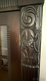 Art deco starožitná skříň masiv dřevo - 5