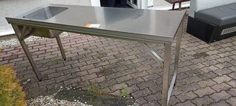 Nerezový pult 180 cm + dřez vpravo (180 x 60 x 92) - 5