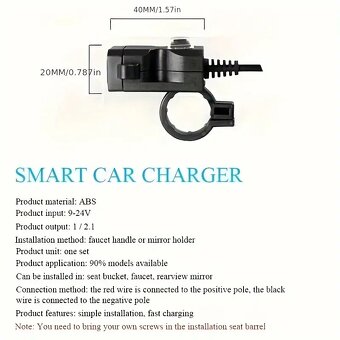USB dvojzásuvka na motorku 12-24V s vypínačem - 5