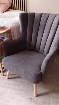 relaxační křeslo ušák Edgar šedá - 5