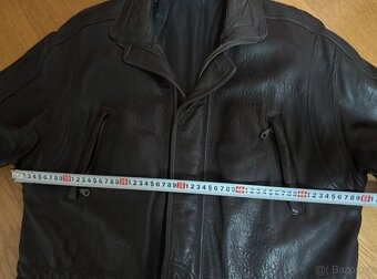 Kožená bunda zateplena, pilotka , vel.48 - 5