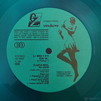 LP - Vlasta Redl - Na výletě - Edice Venkow - 1990 - 5