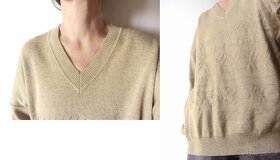 Vintage 80s/90s Westbury pánský svetr reliéf. vzor - 5