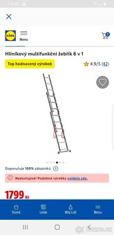Hliníkový žebřík 3x6 multifunkční 6 v 1 Parkside - 5