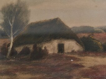 Obraz „Mittag in der Heide“ – krajina s břízami od H. Schmid - 5
