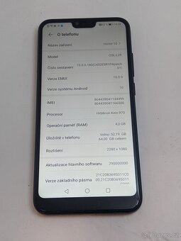 Honor 10 4/64gb black. Záruka 6 měsíců. - 5