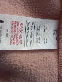 Protidestova bunda s flisem F&F vel. 92 - 5