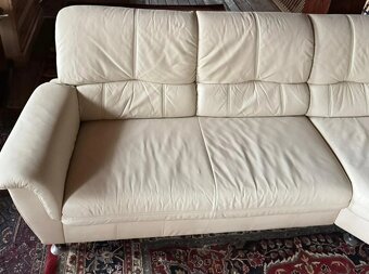 Rohová kožená sedací souprava, 3302 - 5