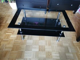 Konferenční stolek, zdarma, skleněný, černý - 5