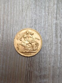 Zlatá mince Libra 1912 George V.1910-1936 - 5
