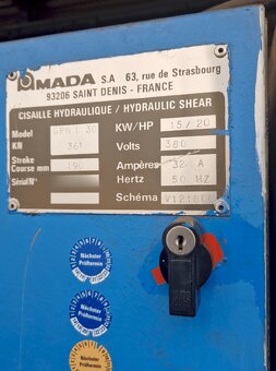 Tabulové nůžky AMADA GPN 1030, použitý, z roku 1991. - 5