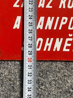 smaltovaná cedule zákaz kouření stará smaltovaná cedule - 5