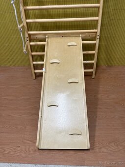 Perfektní dřevěná žebřina s doplňky – nová, nepoužitá, skvěl - 5