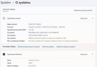 LEVNÝ HERNÍ PC-i5 7400,RTX 2060 - 5
