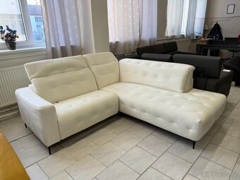 Rohová el. poloh. sedací souprava čalou. NEPOUŽITÁ - 5