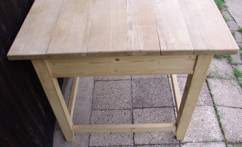 Starožitný stůl s dubovou deskou - 5