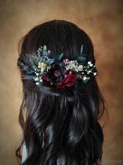 Svatební dekorace, květiny, organza - 5