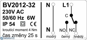 Dvoucestný zónový ventil s zapájením 230V - 5