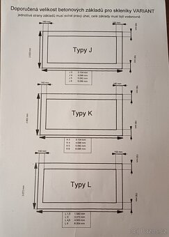 Nový skleník Variant,typ  K3 - 5