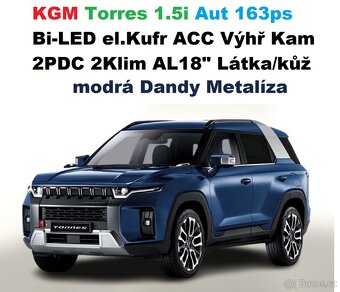KGM Tores1.5i 163ps Aut LED elKuf ACC Výhř Kam AL PDC 5/25 - 5