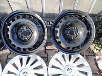 Originál Plechové disky +Poklice ET41 5X112 - 5