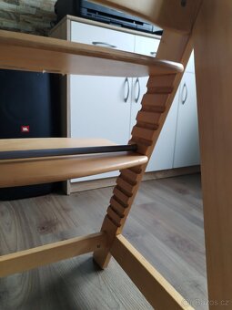 Celodřevěná polohovatelná jídelní židle pro dítě - 5