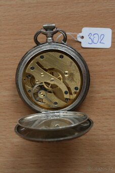 Historické starožitné stříbrné, tulové kapesní hodinky - 5
