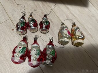 Staré foukané skleněné vánoční ozdoby 🪅 Mikuláš - 5