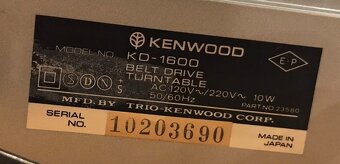 GRAMOFON KENWOOD KD-1600 ( 1980) - 5