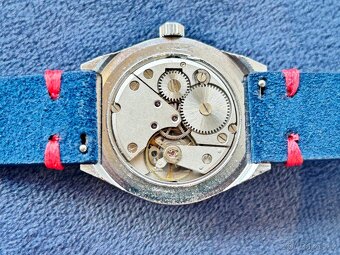 Československé mechanické vintage retro hodinky PRIM Modré - 5