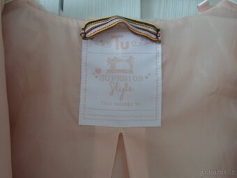 Růžový chlupatý kabát kabátek bunda - 152 - 5