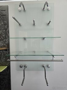Výstavní - prodejní skleněný panel s adaptéry - 5