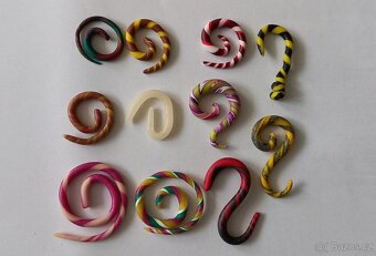 Náušnice roztahováky z Fima - 5